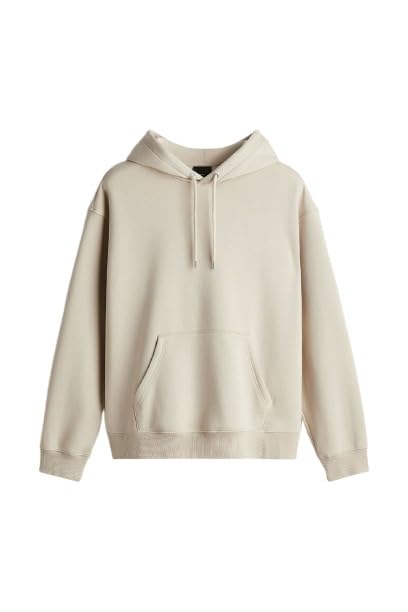 Image of Casual Fleece Hoodie Sweatshirt Solid Hooded Collar Drawstring Long Sleeve Pullover for Men & Women