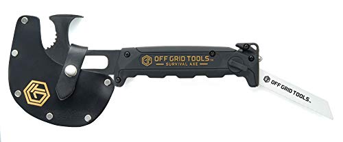 image for Off Grid Tools Black Leather Sheath for Survival Axe – Durable Const