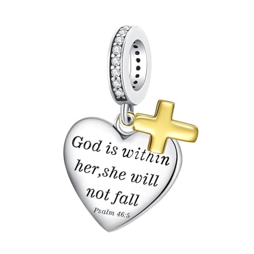 Image of LUXILLA Love You Best Friend Grandma Wife Heart Charm 925 Sterling Silver Charms Fit for Bracelets Necklace Jewelry Gift for Women