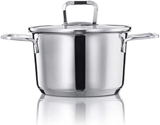 Vivo by Villeroy & Boch Group CW0566 Small Stock Pot with Hanging Lid, Wide Grip Handles, Suitable for All Hob Types Including Induction, Cooking Pot for Compact Living, 16 cm, Stainless Steel