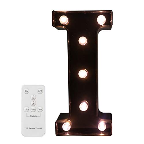 Pooqla LED Marquee Letters with Lights Alphabet Light Up Black Wall Letter Sign