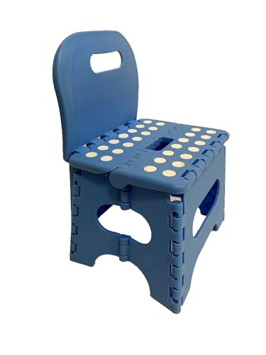 Kinderstuhl, Kinderstuhl, Stuhl aus Kunststoff, faltbar und tragbar, Stuhl für Kinder, Sessel mit Rückenlehne, Stuhl und klappbarer Hocker für Kinder mit Rückenlehne