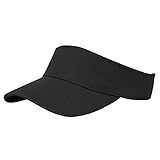 Durio Kids Sun Visor Hat Girls Hat Adjustable Kids Baseball Hat Sports Baseball Cap Athletic Kids Beach Hat Tennis Golf Sun Hats for Kids A Black 6-12 Years