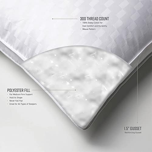 Sobel Westex: Hotel Sobella Side Sleeper Pillow | Hotel & Resort Quality, 300 Thread Count 100% Cotton Casing, Down Alternative Fill | Hypoallergenic, Maintains Shape, Plush (Standard Size) #TOP3