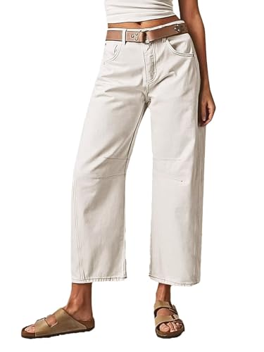 Flamingals Modern Classic Cropped White Denim