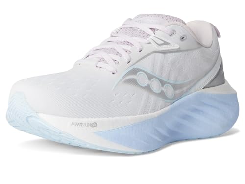 Image of Saucony Women's Triumph 22 Running Shoe, White /Ice melt, 11 Medium