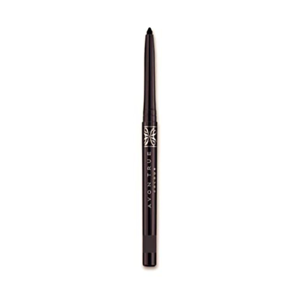 AVON Delineador de ojos Glimmerstick Avon True Tono Blackest Black - Delineador de Ojos - Acabado Intenso e Impactante - Resistente al Agua - Color Negro