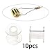 Amagogo 10Pcs Fly Tying Bobbin Spools Standard Size Thread Spool Supplies Empty Bobbin Spools Fly Tying Accessory for Fishing Adult, Clear 2.5cmx2.8cm