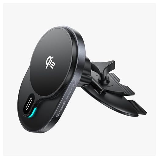 for Qi2 15W Wireless MagSafe CD Car Mount Charger,CD Player Phone Mounts, CD Slot Phone Mount Holder for iPhone 17/16/15/14/13/12, Galaxy S25,Fast Charging for Magnetic iPhone Car Accessories