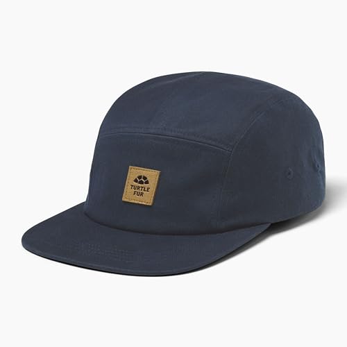 Turtle Fur Cairn 5 Panel Hat - Hemp and Organic Cotton Baseball Cap with Moisture-Wicking Sweatband, Buckle Closure, Navy