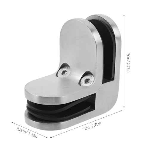 Pinza de vidrio evita vibraciones con doble bloqueo para barandillas de acero 3