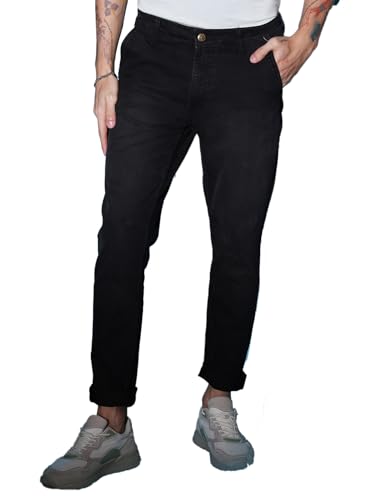 Image of The Indian Garage Co Men Slim Fit Solid Mid-Rise Jeans