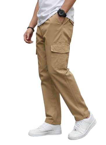 Image of TAGAS Men's Cotton Cargo Pants | Men Cargo Jogger Pant | Slim Fit Track Pants with Side Pockets | Stylish Streetwear Lower for Gym, Casual & Travel