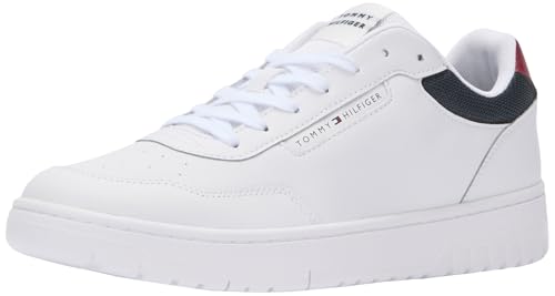 Tommy Hilfiger Court Sneaker Hombre Basket Core Lite Low Top, Blanco (White), 44
