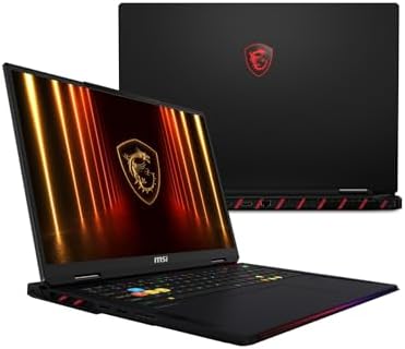 EXCaliberPC [2025] MSI Raider 18 HX AI A2XWIG-014US (Intel Core Ultra 9 285HX, 64GB DDR5 RAM, 4TB NVMe SSD, NVIDIA GeForce RTX 5080, 18" UHD+ mini LED, Windows 11) Gaming Laptop