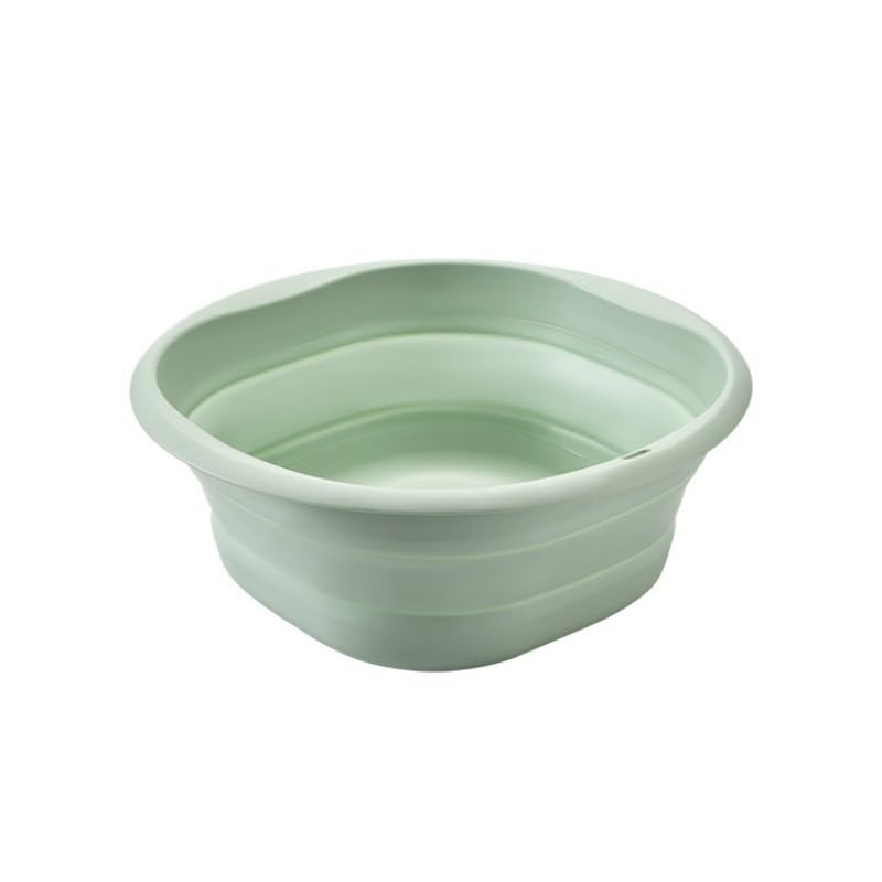 zhszzz Lavabo Plegable telescópico, Lavabo de compresión portátil, Lavabo de Viaje de Silicona Ultraligero for el hogar.(Green)