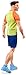 Barbie Looks Ken Doll with Brown Hair Dressed in Orange and Yellow Tee with Blue Shorts, Posable Made to Move Body
