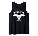 Gym Rat Illustriertes Fitness Workout T-Shirt – Weiße Tinte Tank Top
