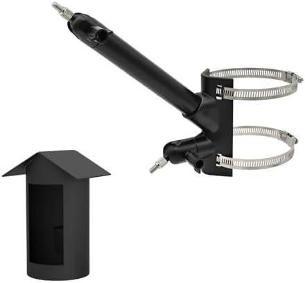 Holicfun 2-in-1 Pole Mount and Protective Cover for Ring Outdoor Cam Plus Solar - Black image 2