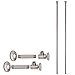 Westbrass D103KBN-07 1/2" IPS x 3/8" OD x 20" Bullnose Dual Faucet Riser Supply Line Kit with Round Handle Angle Shut Off Valves, Satin Nickel