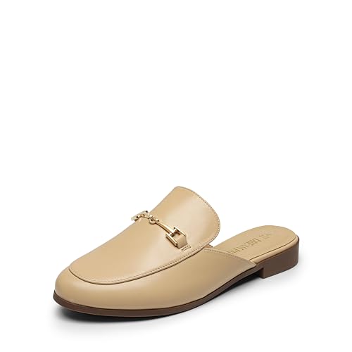Image of DREAM PAIRS Mules for Women Flats Slip on Comfortable | Pointed Toe Slip on Slides Buckle Lightweight Loafers Shoes for Office Work Business and Casual Wear