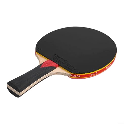 Raqueta de tenis de mesa de control fuerte de 7 capas con esponja de dureza media, mango largo FL, estructura 5+2 para juegos de ping pong (rosa)