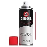 3-IN-ONE Multi-Purpose Aerosol Spray 200ml, Clean, Lube and Protect Moving Parts, Oil Spray that Helps Prevent Rust, Long Lasting Lubricant for Tools and Gears