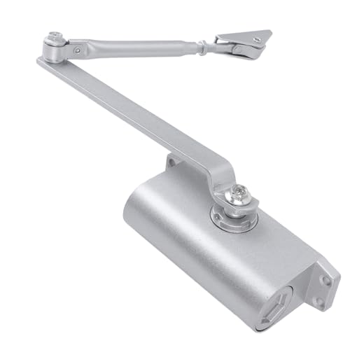 Akozon Cierrapuertas Automático con Velocidad Ajustable - Cierrapuertas Hidráulico de Aluminio Fundido y Acero para Puertas Cortafuegos, Puertas Cortafuegos y Uso Estándar - Cierre sin Costuras