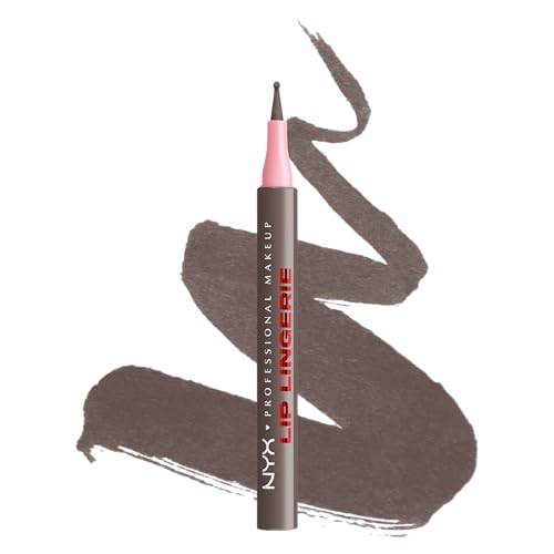 NYX Professional Makeup Lip Lingerie Lipliner Stain, wasserfester & wischfester Lip Liner für präzise Konturen, langanhaltender Nude-Stain mit ultra-feiner Spitze, Farbe: Wild Side