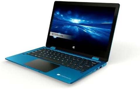Gateway Computadora portátil 2 en 1 con pantalla táctil de 11.6", Intel Celeron N4020, 4 GB de RAM, 64 GB HD, Windows 11, azul