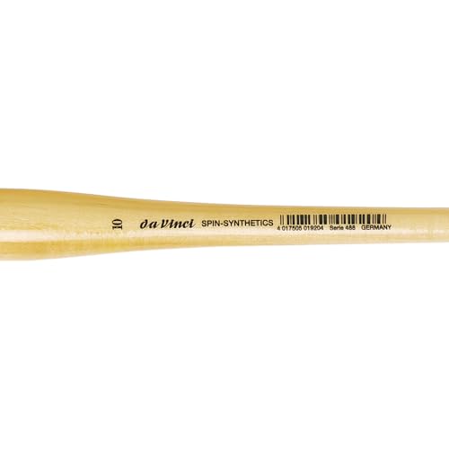 Image of da Vinci Watercolor Series 488 CosmoTop Spin Paint Brush, Round Synthetic with Lacquered Natural Handle, Size 10 (488-10)
