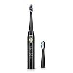 AGARO COSMIC LITE Sonic Electric Tooth Brush For Adults With 5 Modes, 2 Brush Heads & Rechargeable With 4 Hours Charge Lasting Up To 25 Days, Power Toothbrush, (Black)