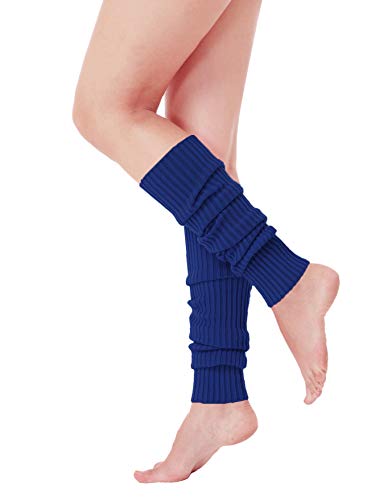 V28 VC801NAVY V28Women Winter 80S Eighty'S Warm Leg Warmers Knitted Long Socks thumb #1