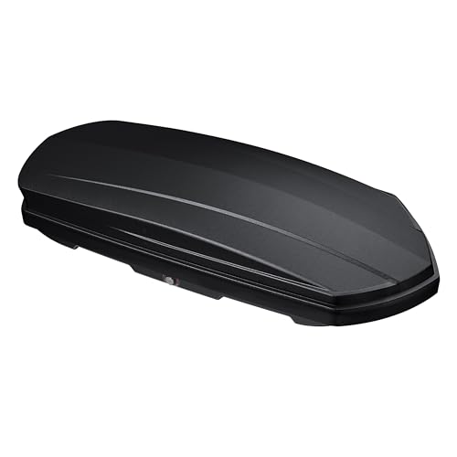 Rooftop Cargo Carrier AUSUM MOTOR Cargo Box for Car Storage, Large Roof Rack Cargo Carrier Dual Side Opening Hard Shell Weatherproof Storage Boxes - 14 Cubic Feet 110LBS Capacity Matte Black