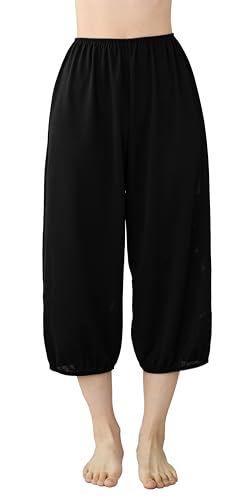 [ジャコンヌ] COOL&DRY 接触冷感 選べるペチパンツ キュロットペチコート ゴム付き 75cm丈 ブラック LL 2125の商品画像（Amazon）