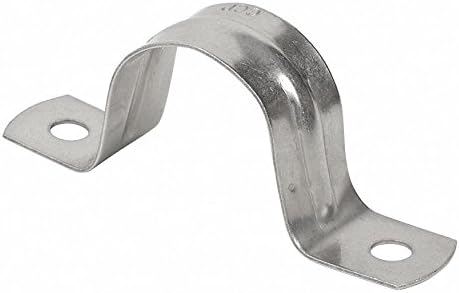 CALBRITE Two Hole Conduit Strap, 4" Nominal Conduit/Pipe, Stainless Steel, 1 EA