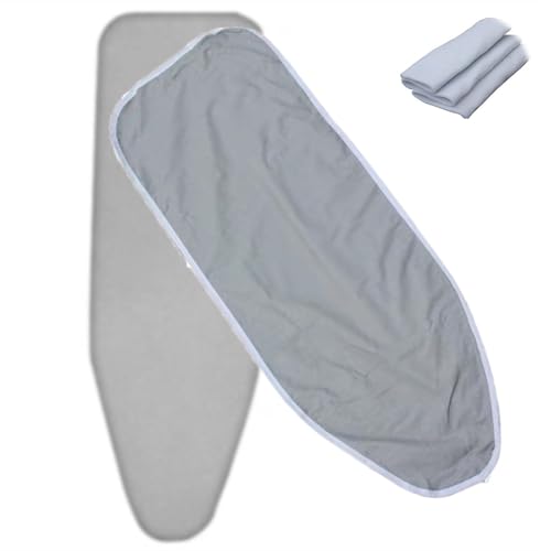 TAJMDGW Almohadilla para tabla de planchar con acolchado de 13 x 43 pulgadas, almohadilla y cubierta de repuesto para tabla de planchar resistente a las quemaduras, funda ajustable para tabla de