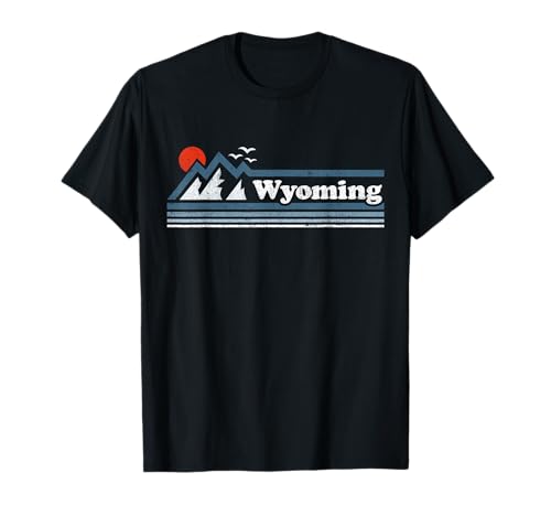 Wyoming Mountain Ski Vintage Souvenir T-Shirt