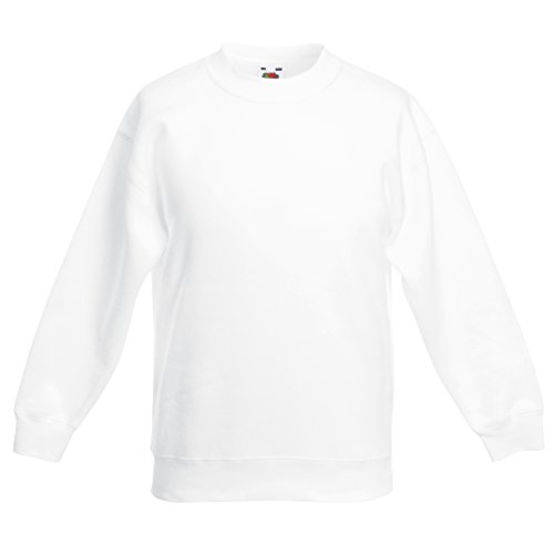 Image of Integriti Schoolwear Boys Girls Unisex Jumper Sweatshirt Crew Neck Round Neck School Uniform Ages 1-15 White