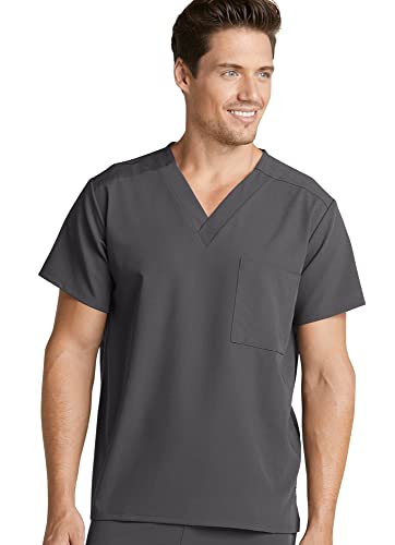 Jockey Scrubs Classic Unisex One Pocket Top, Charcoal, 3X-Large