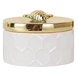 Boîte à bijoux en céramique avec couvercle abeille, au design créatif, chic et unique. délicate et raffinée, elle apporte une touche décorative élégante à votre intérieur