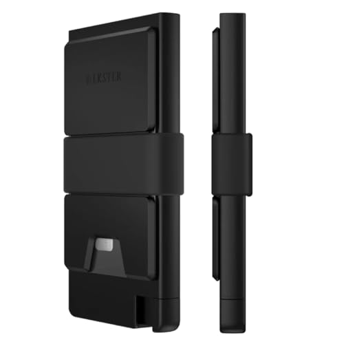 Ekster - Aluminum Cardholder Pro Wallet - All-Metal Aluminum Slim Wallet for Men - Fits 7 Cards,RFID Blocking Layer, Minimalist Wallet for Men,Push Button,Card Access,Expandable,Trackable(Jet Black)