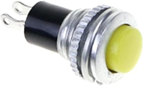 Interrupteur momentané DS-316 pour panneau de commande et bricolage bouton jaune 10mm