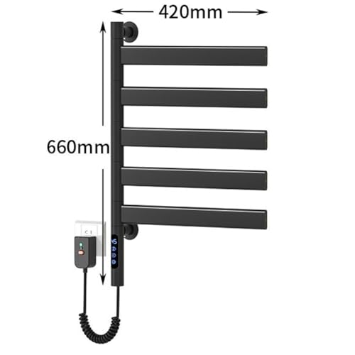 Toallero eléctrico giratorio de acero inoxidable de pared con temporizador 7