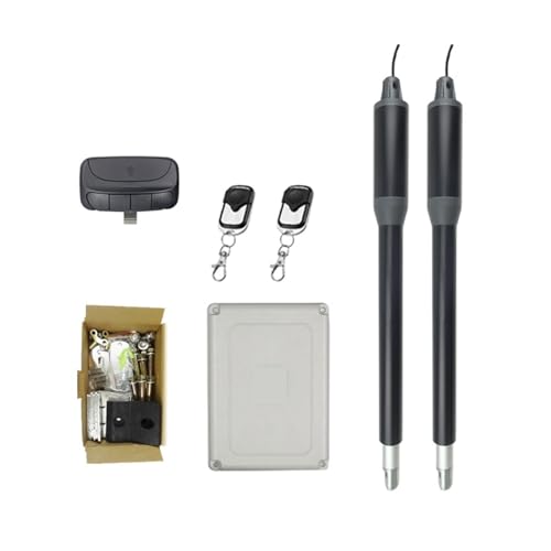 Kit de Apertura de Puerta, AC110V/220V 24VDC 200KG por hoja actuador lineal eléctrico Motor automático Solar abridor de puerta abatible Kits de Motor(Kit a)