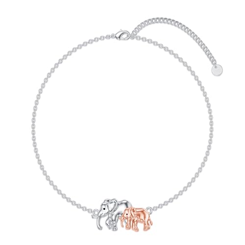 Image of 925 Sterling Silver Anklet Foot Bracelet with Crystal from Austria, Anklet Jewelry Gifts for Women 11 Inch Adjustable