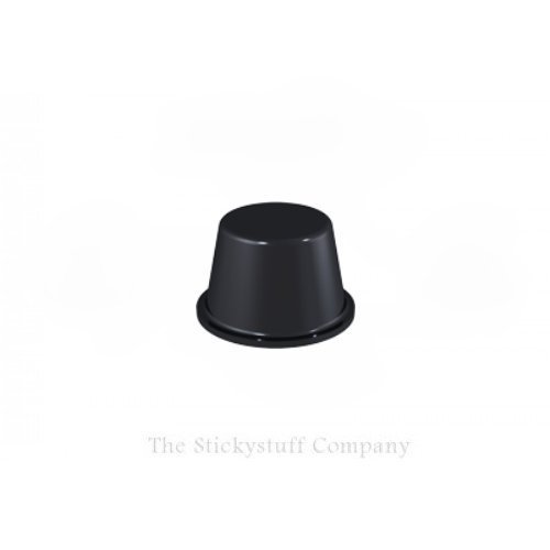 Black Self Adhesive Polyurethane Bumper Stops Feet Bumpons 16.5mm x 10.2mm Cylindrical (Pack of 4)