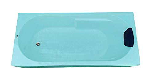 Image of MADONNA Divine Acrylic 5.5 Feet Rectangular Freestanding Bathtub with Front Panel - Cyan Blue