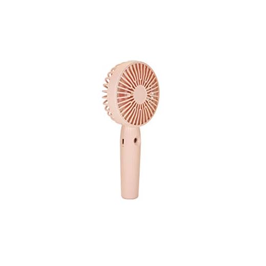 Handheld Personal Mini Atomizing Fan,Mist Spray Portable Fan with Rechargeable Battery, 3 Gears Adjustable Desk Table Fan with Base Phone Holder,Suit for Women and Girls Outdoor Indoor (Pink)