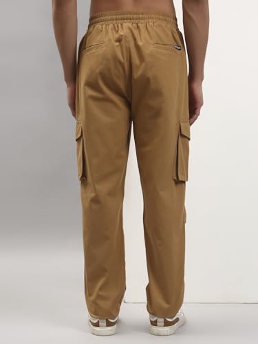 Image of Q - RIOUS Men's 6 Pocket Cotton Cargo Pants - Relaxed Fit Utility Trousers